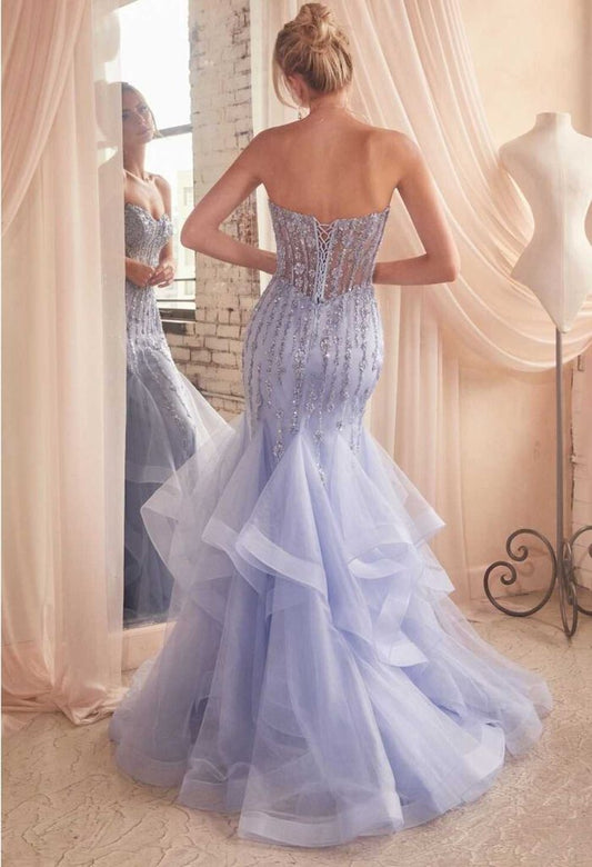 FEATHERED MERMAID GOWN