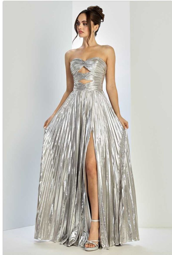 Strapless Metallic Gown