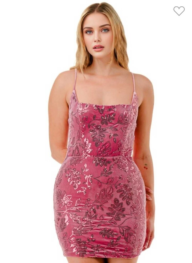 Velvet Sequin Bodycon Mini Dress