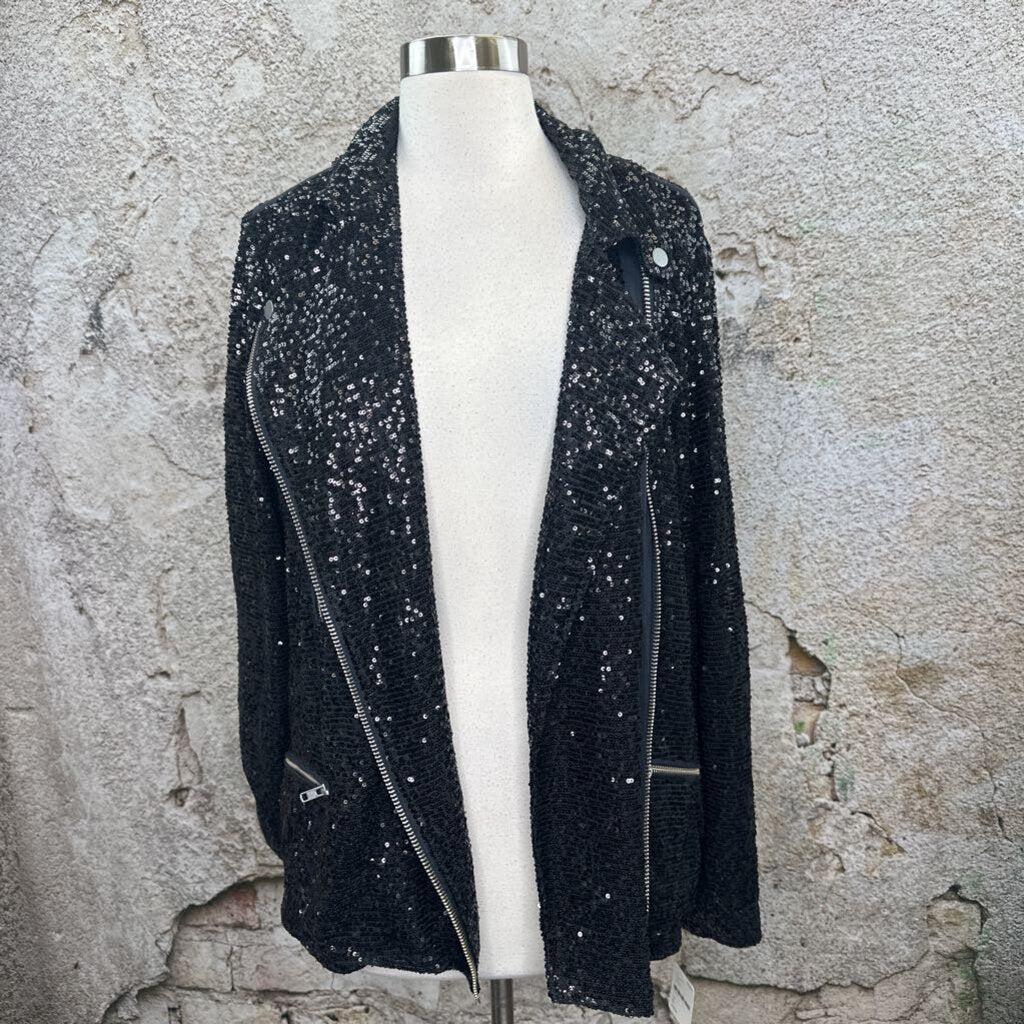 NWT Sequin Moto Jacket