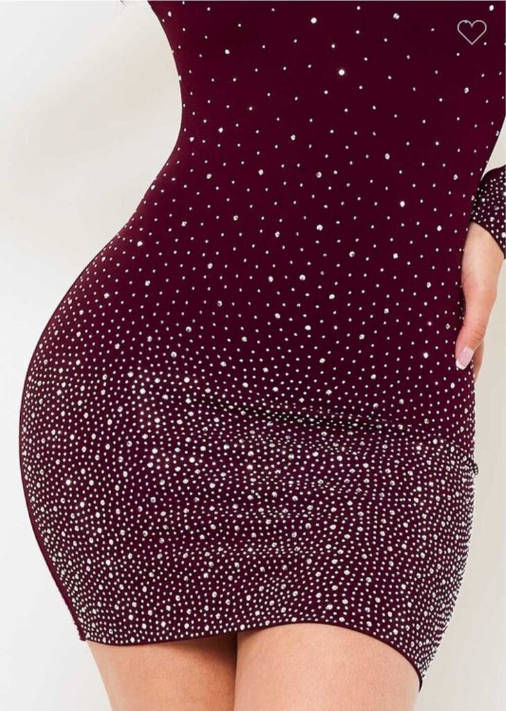 Gradation Rhinestone Mini Dress