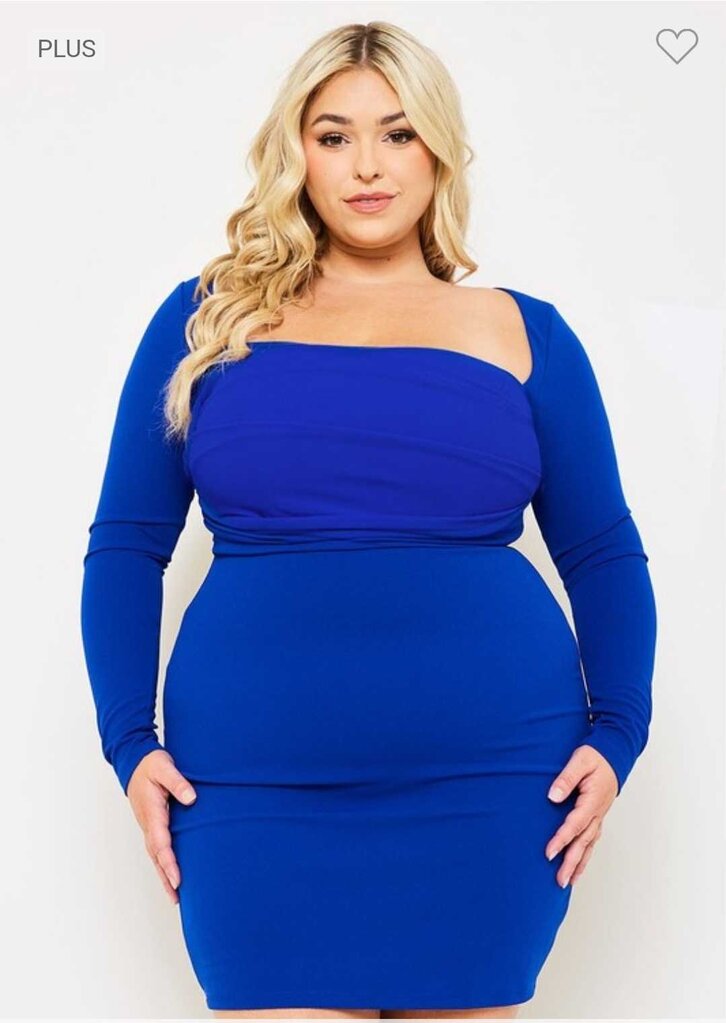 Square Neck Wired Waist Plus Size Mini Dress