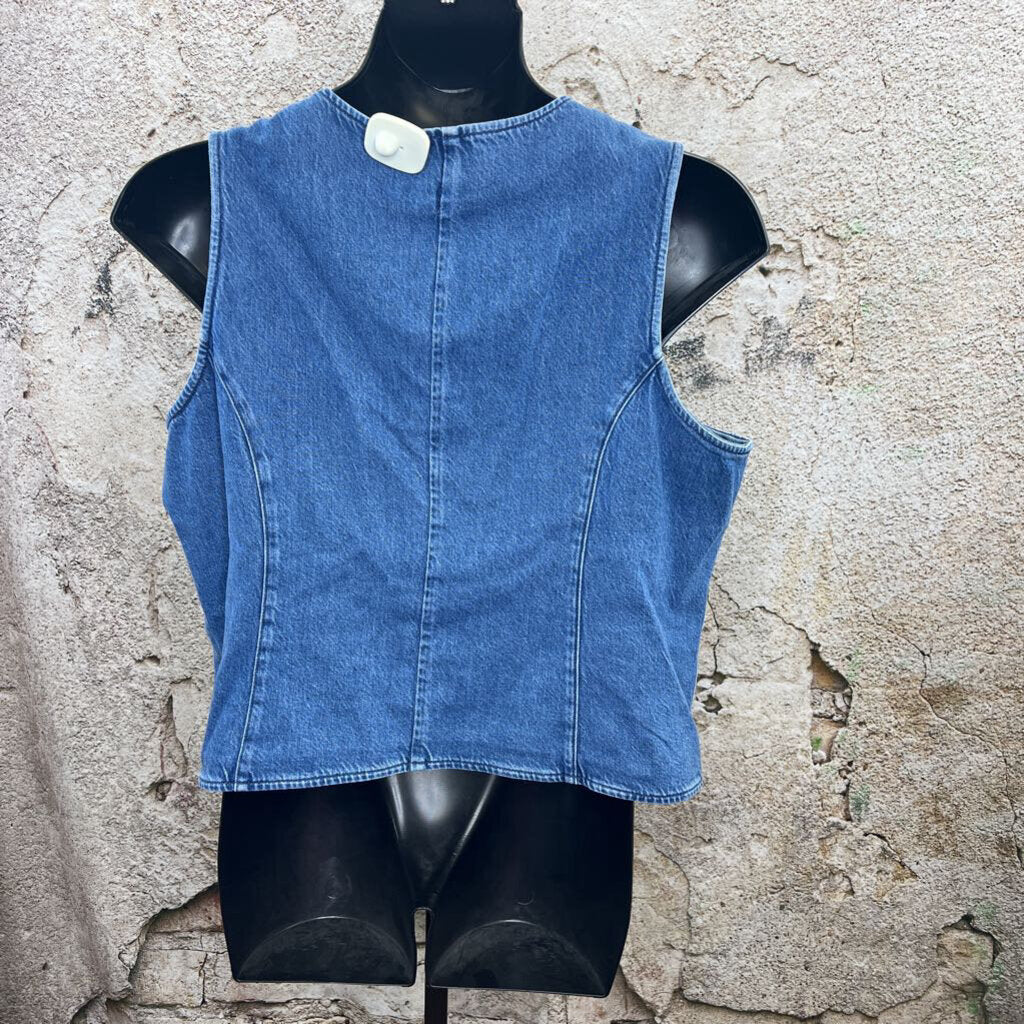 J. Crew Factory Denim Vest for Women Size 18 Blue NWT Style CH448
