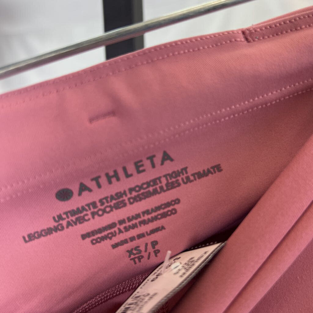 Athleta Stash Pocket Tight in Pink Women's Size XS