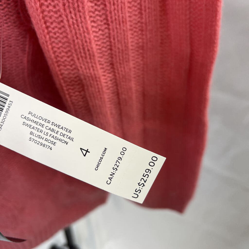 NWT Pullover Sweater Cashmere Cable