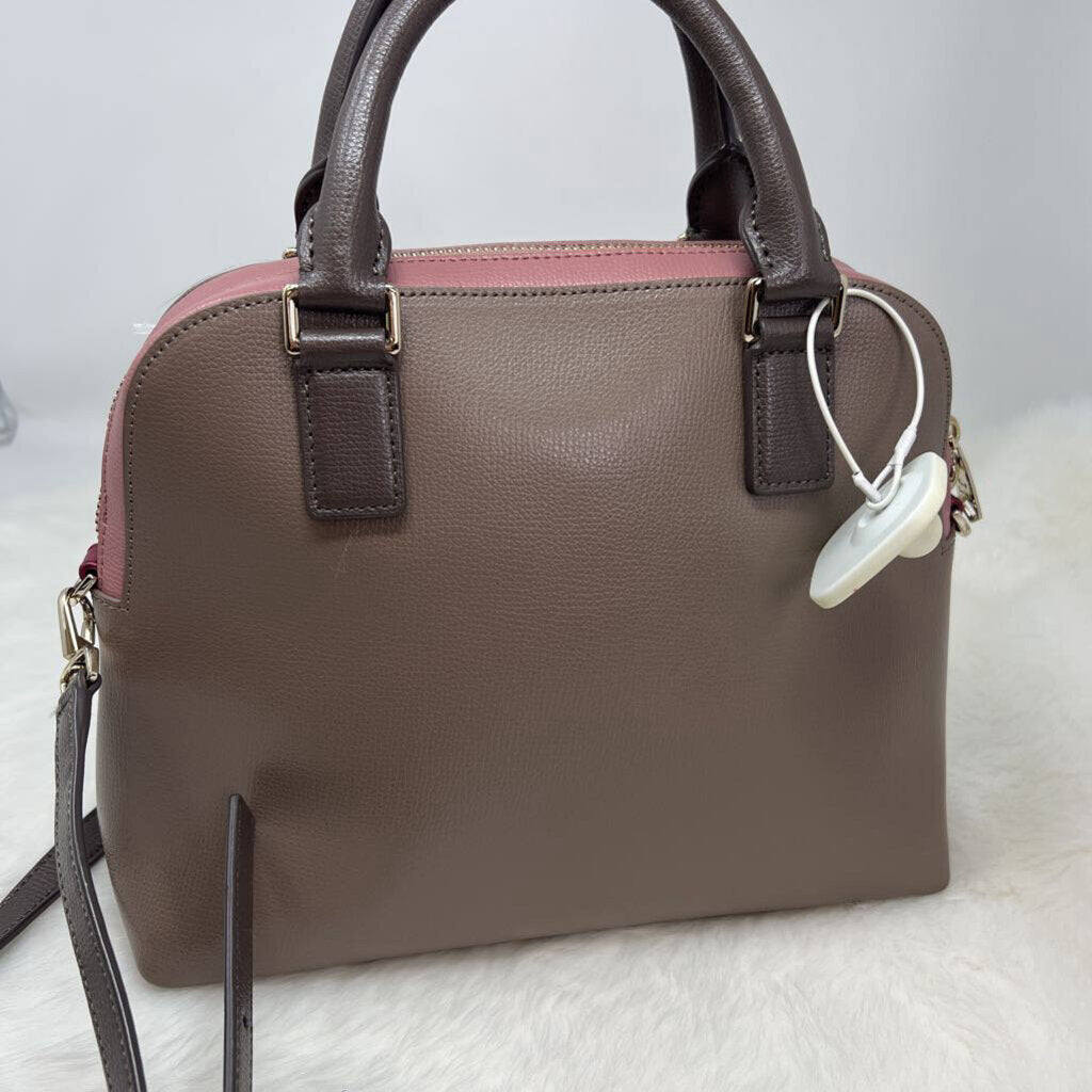 Paul Smith Leather Dome Satchel Bag With Crossbody Strap