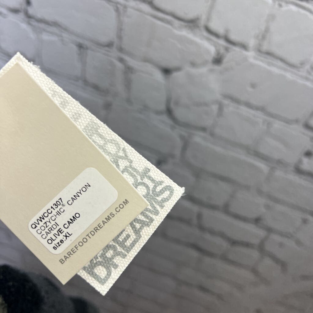 NWT Fuzzy Camo Cardigan