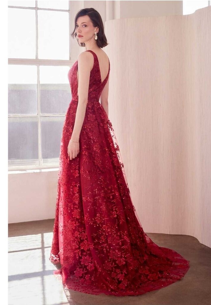 A-line glitter gown