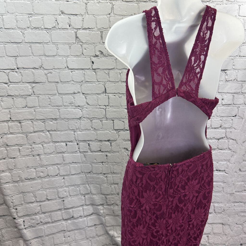 Maxi Floral Halter Lace Pearl Belt