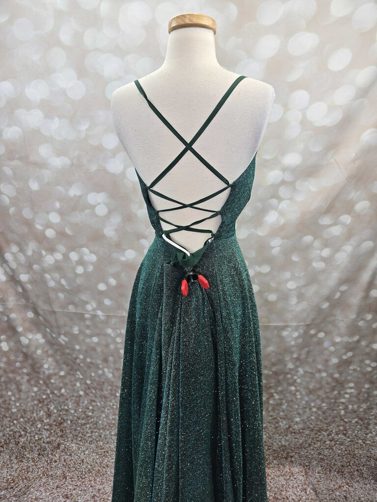 Sparkle Lace Up Pocket Dress