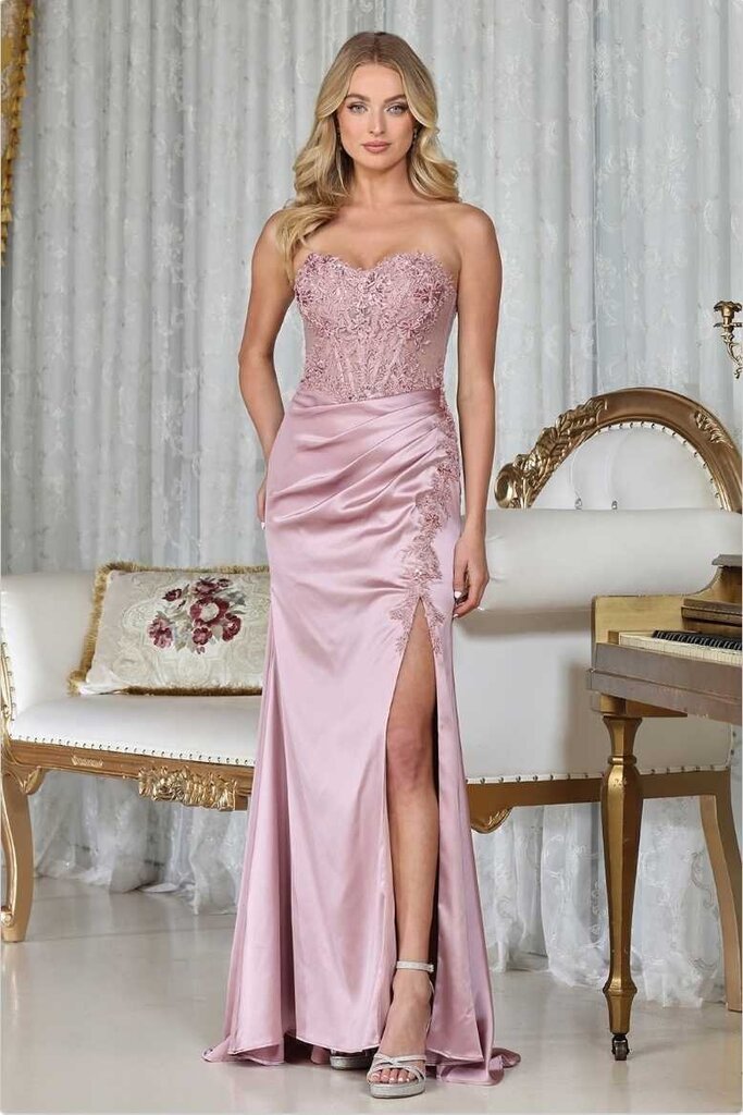 Strapless lace bodice gown