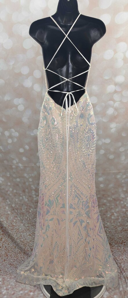 Sequin Lace Back Dress