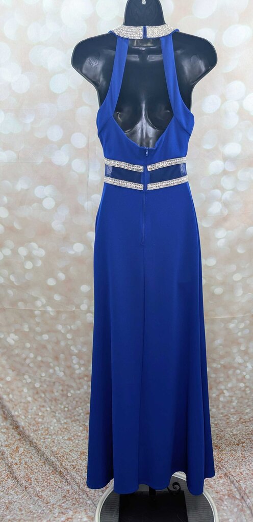 Slit Sheer Gem Line Dress