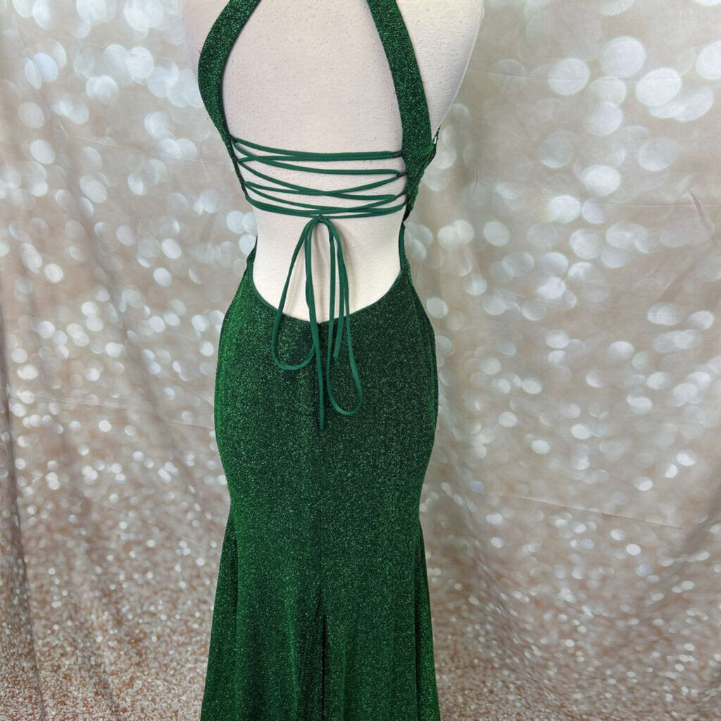 open back straight sparkly