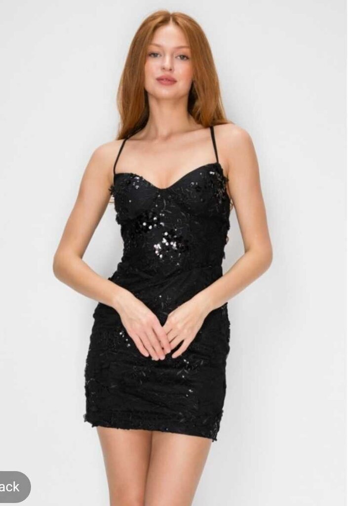 Floral Appliqué Corset Mini