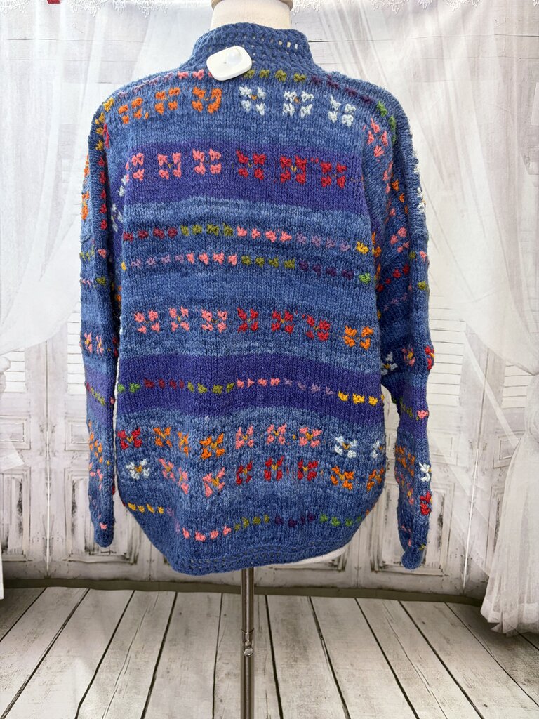 Vintage Amano Hand-Knit 100% Wool Cardigan
