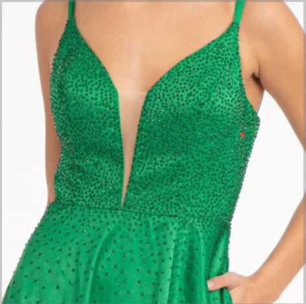 Illusion Sweetheart Neckline Satin A-line Dress w/ Lace-up Back