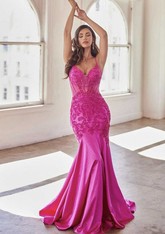 GLITTER & LACE MERMAID GOWN