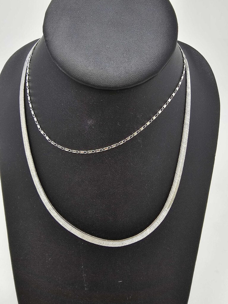 31n21203 double snake chain necklace