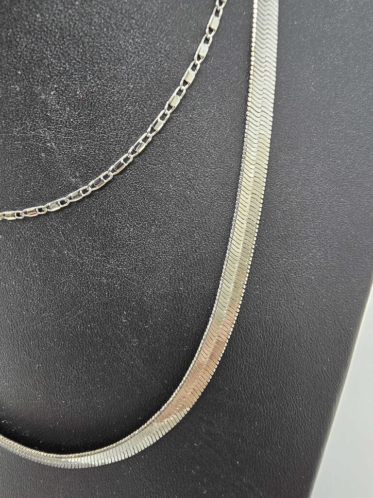 31n21203 double snake chain necklace
