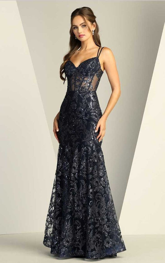 Sequin Printed Gown