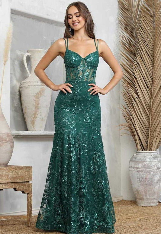 Sequin Printed Gown