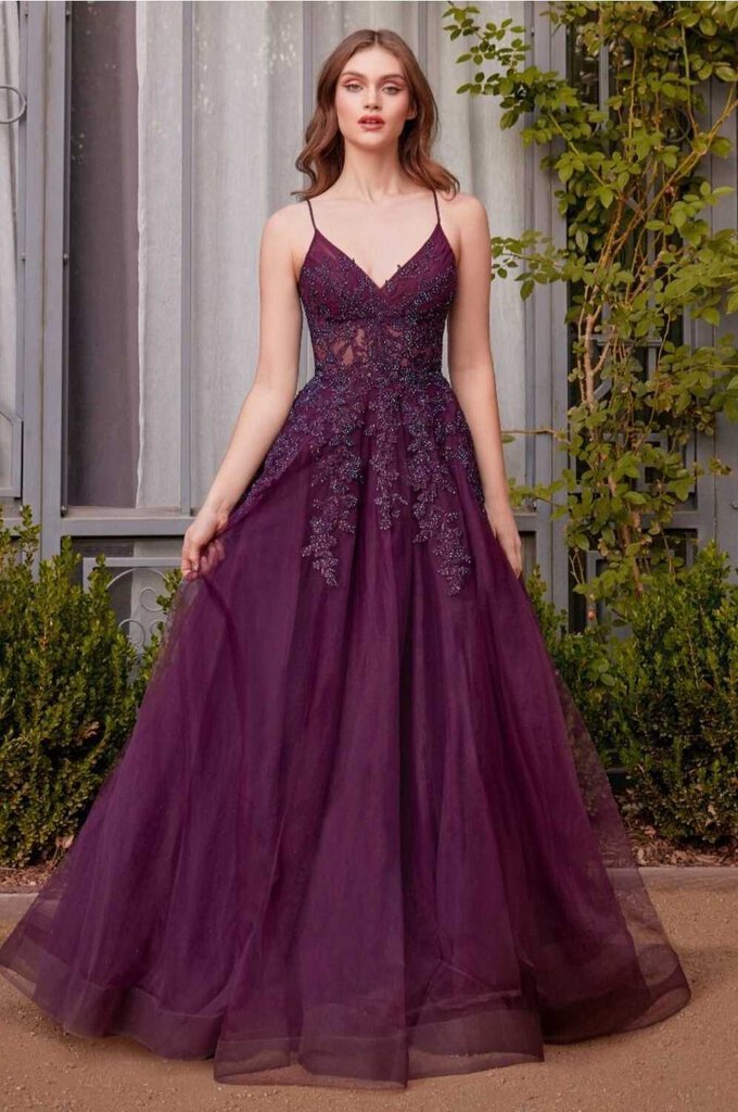 A-LINE LACE & TULLE GOWN