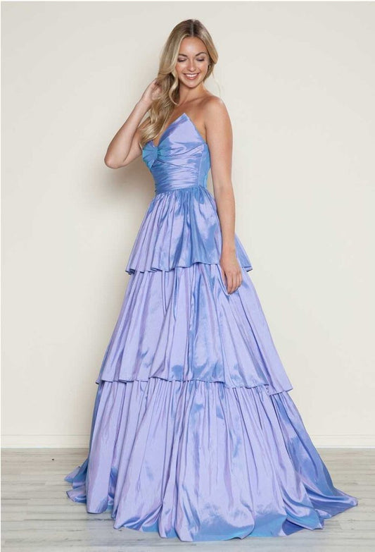 TAFFETA WITH BOW PROM DRESS