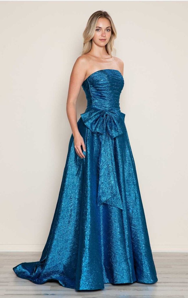 Metallic Taffeta Gown