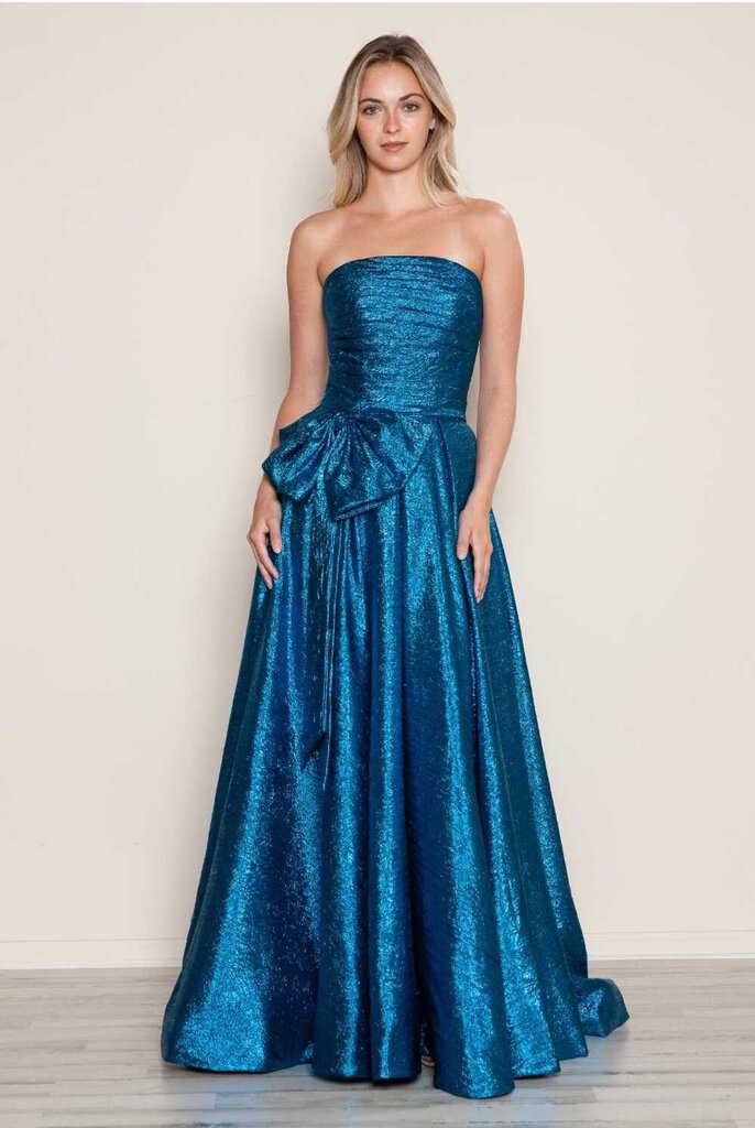 Metallic Taffeta Gown