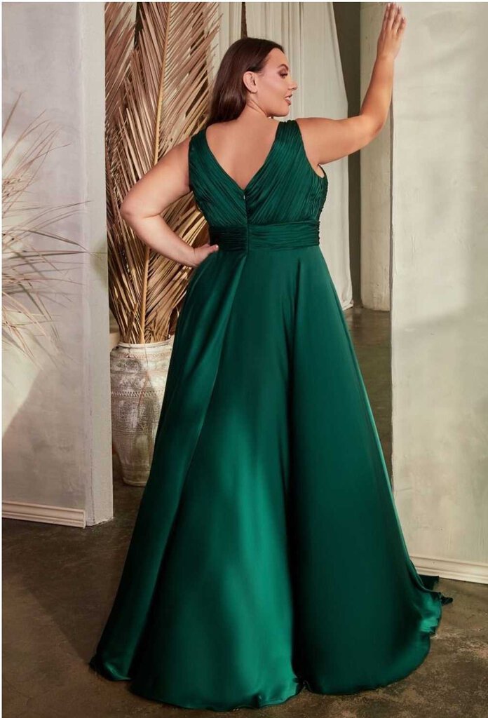 KEYHOLE SATIN A-LINE DRESS