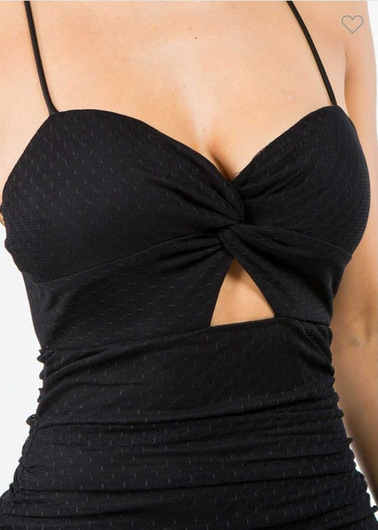 Chest Knot Cutout Bodycon Dress