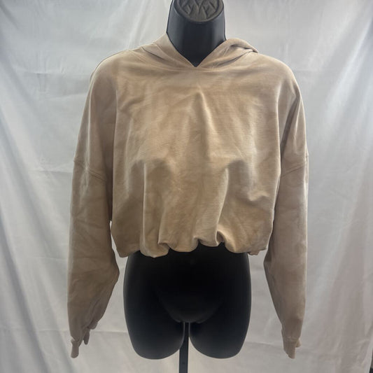 All Yours Bubble Hem Crop Tie Dye Hoodie