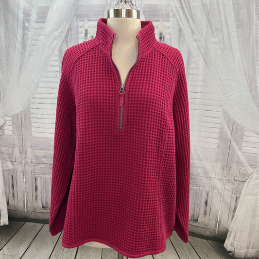 Cabela's Waffle 1/2 Zip Pullover Rhubarb Pullover Women's Size XL New With Tags