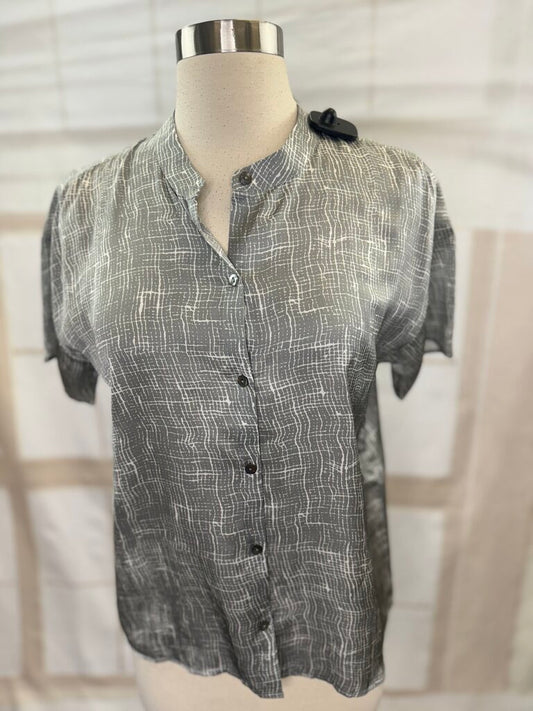 NWT Silk Cotton Button Shirt