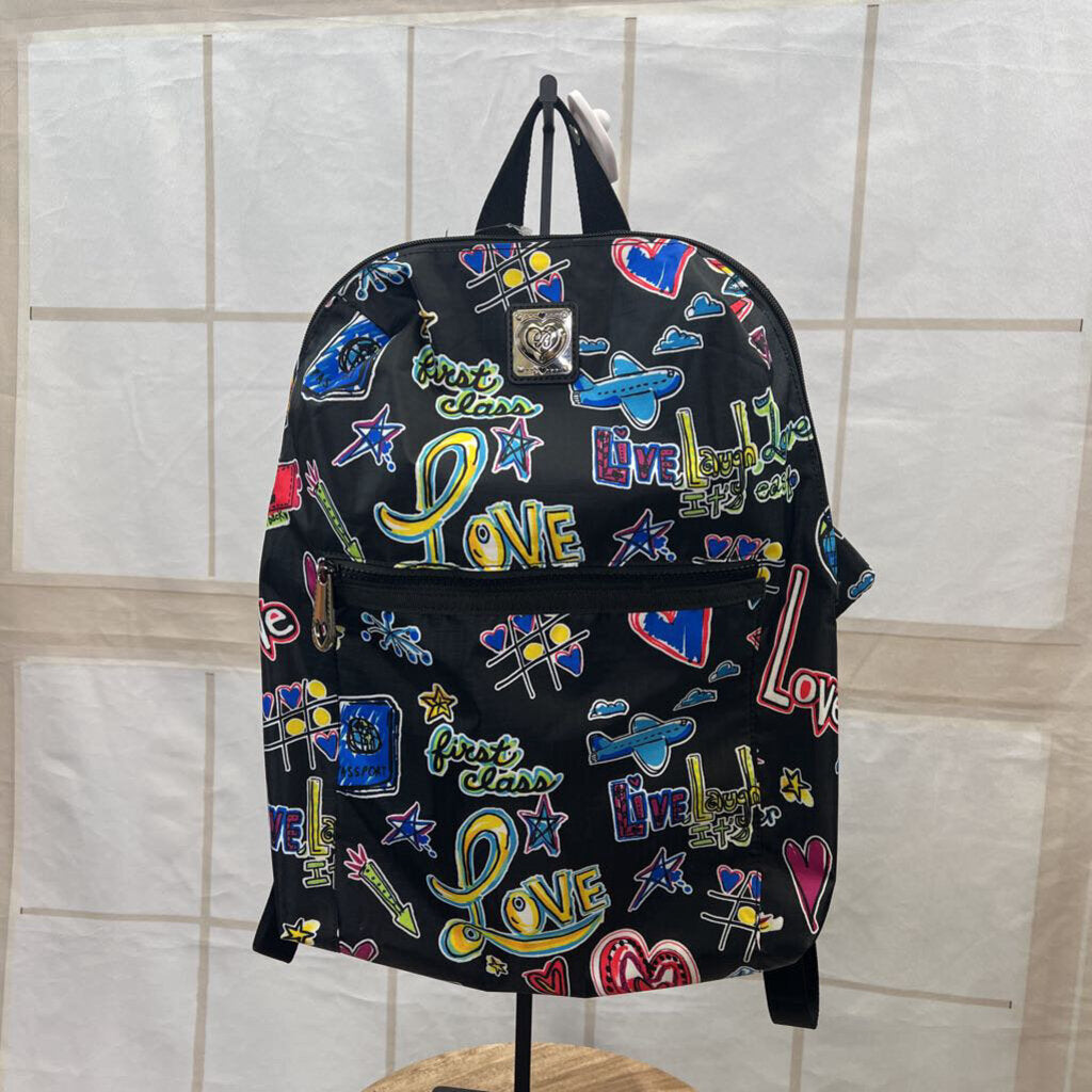 Love Scribble Happy Trails Backpack w/ Pouch