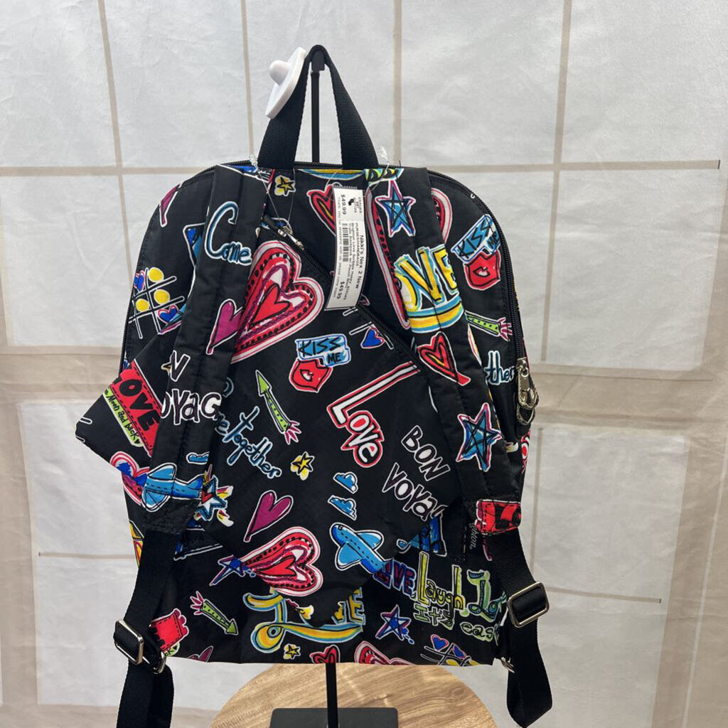 Love Scribble Happy Trails Backpack w/ Pouch