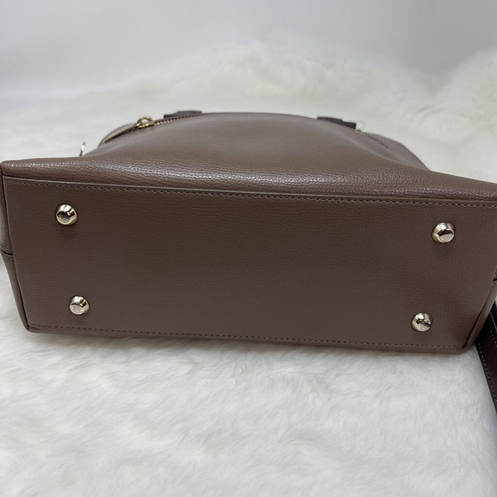 Paul Smith Leather Dome Satchel Bag With Crossbody Strap