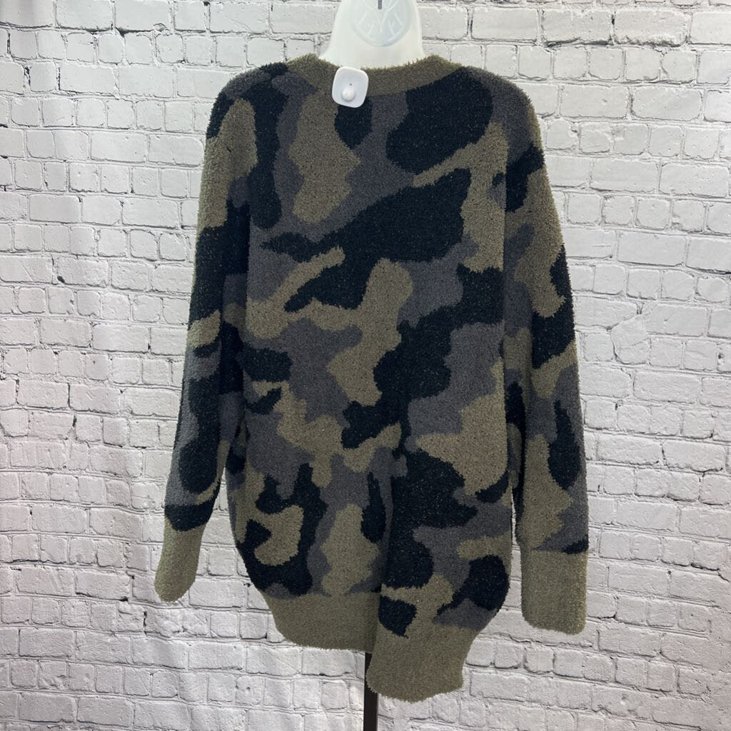 NWT Fuzzy Camo Cardigan