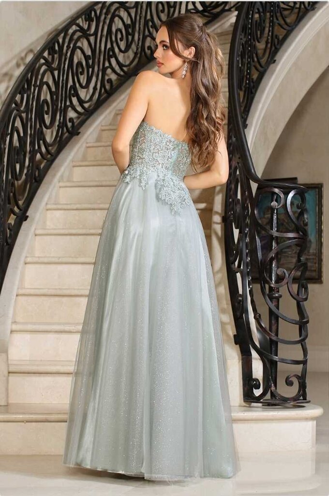 A-line slit front Gown