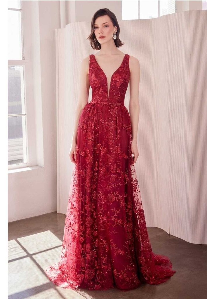 A-line glitter gown