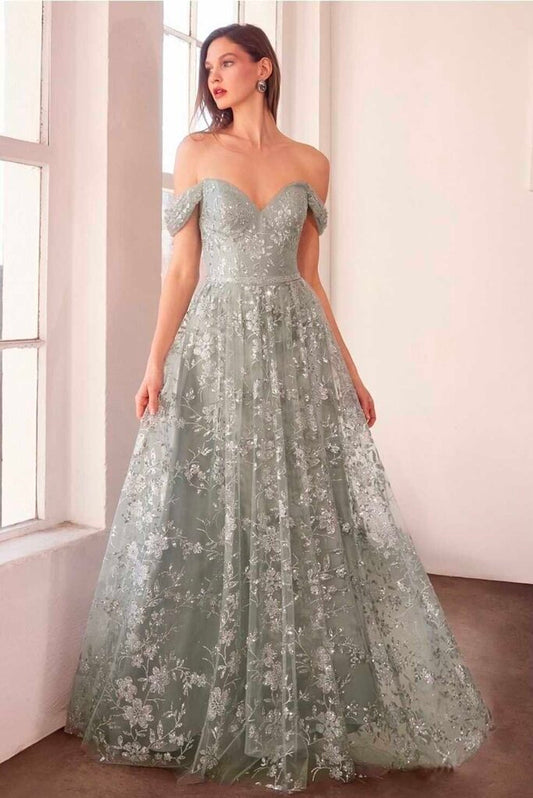 Off the shoulder gown