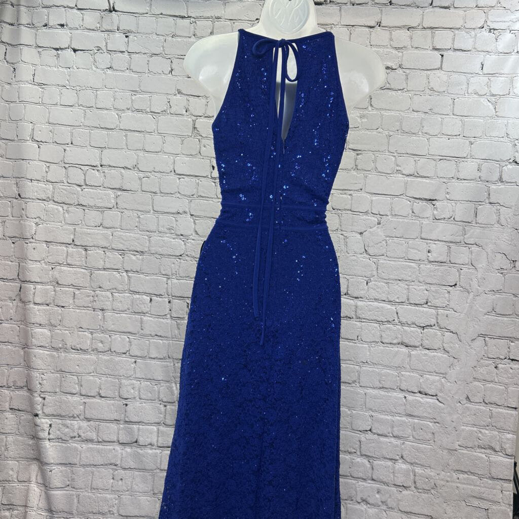 NWT Maxi Sequin Keyhole Halter