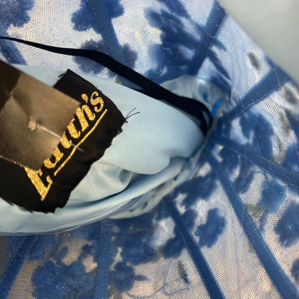 Edith's Light Blue Floral Applique PROM Dress Size M?