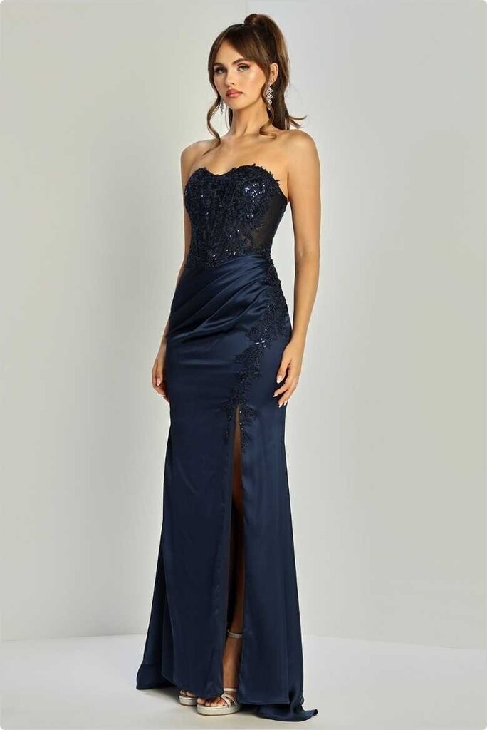 Strapless lace bodice gown