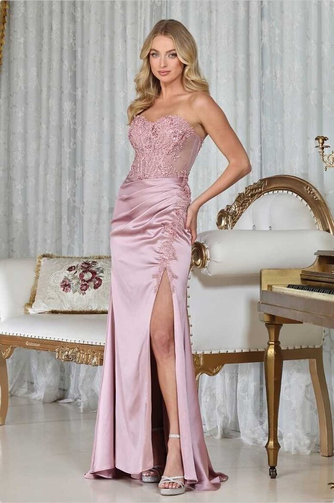 Strapless lace bodice gown