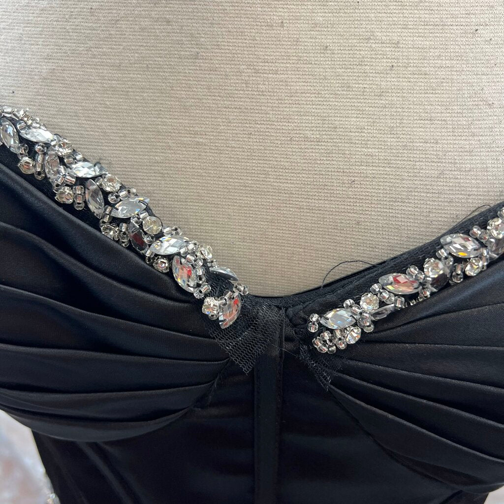 Adora Design NWT W/ Flaws Black Jeweled Prom Dress Women's Size 16