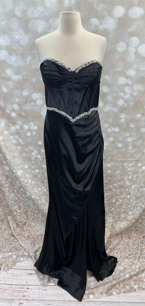 Adora Design NWT W/ Flaws Black Jeweled Prom Dress Women's Size 16