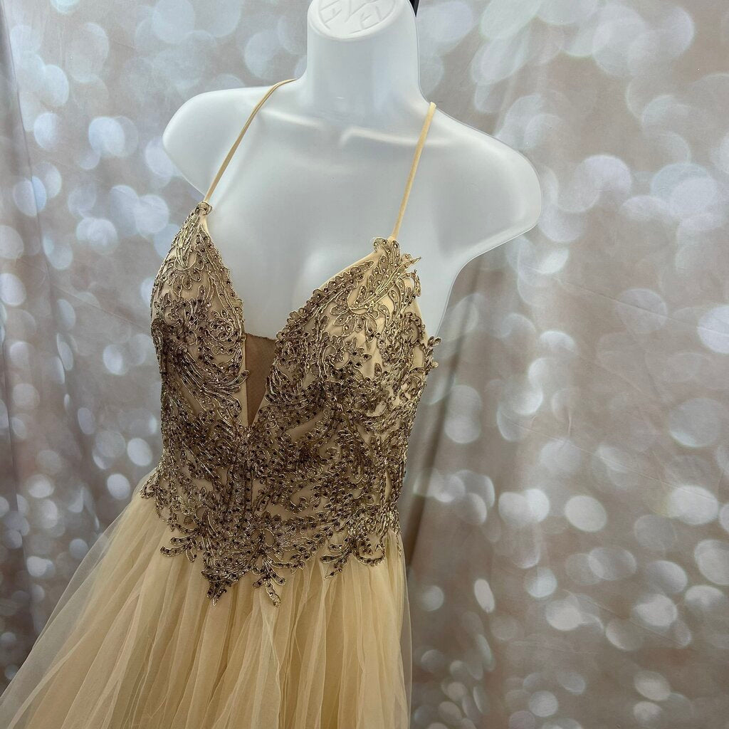 Let's Embellished Top Prom Dress Women's Size Large