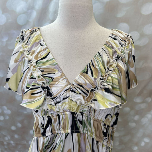 NWT Satin Flutter Print